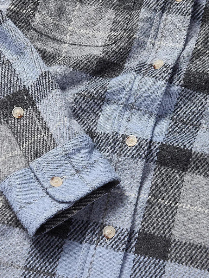 Faherty Brand Legend Sweater Shirt in True North Plaid