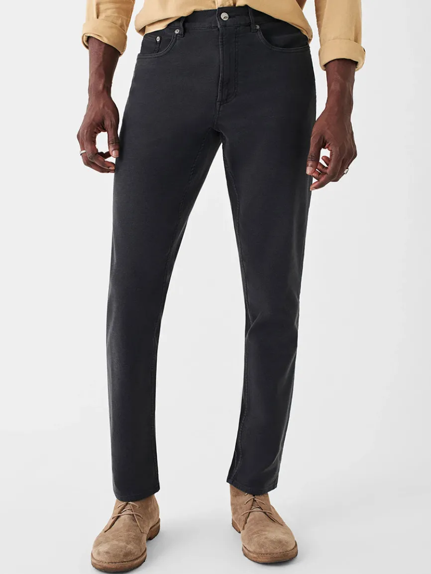 Faherty Brand Stretch Terry 5-Pocket Pant in Onyx