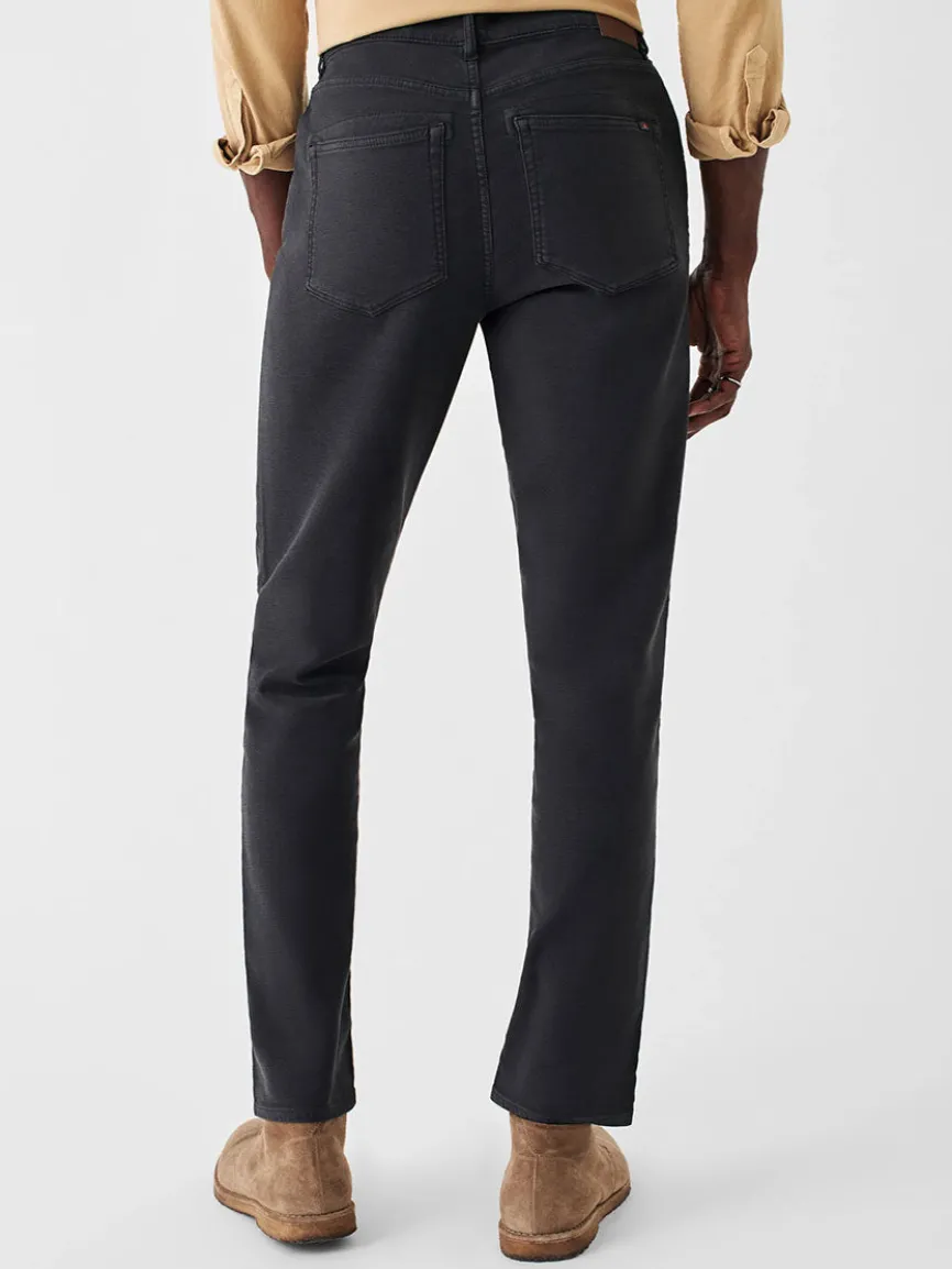 Faherty Brand Stretch Terry 5-Pocket Pant in Onyx