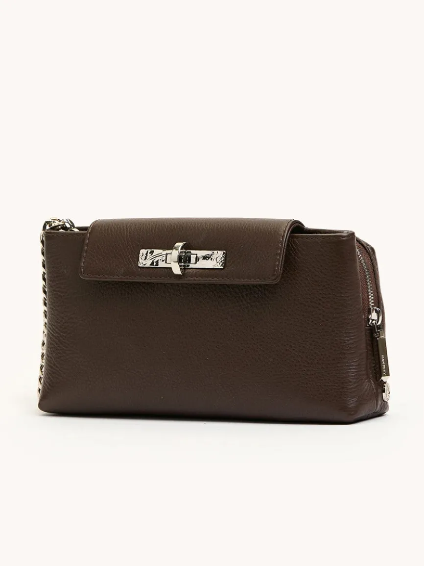 Hammitt Los Angeles Charlotte Small in Espresso Pebble/Silver