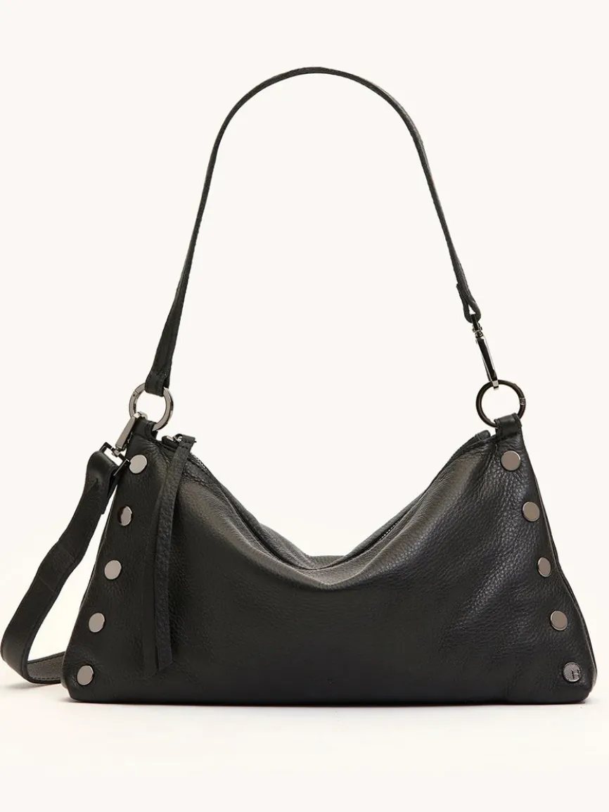 Hammitt Los Angeles Kyle Medium Shoulder Bag in Black/Gunmetal