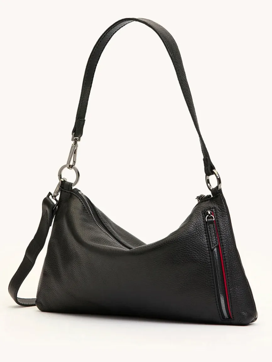 Hammitt Los Angeles Kyle Medium Shoulder Bag in Black/Gunmetal
