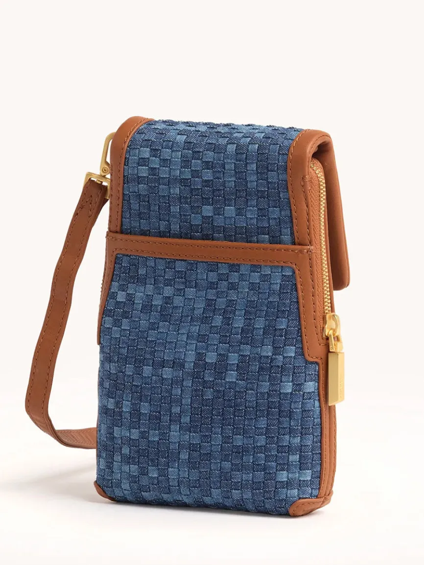 Hammitt Los Angeles VIP Mobile in Mosaic Denim/Brushed Gold