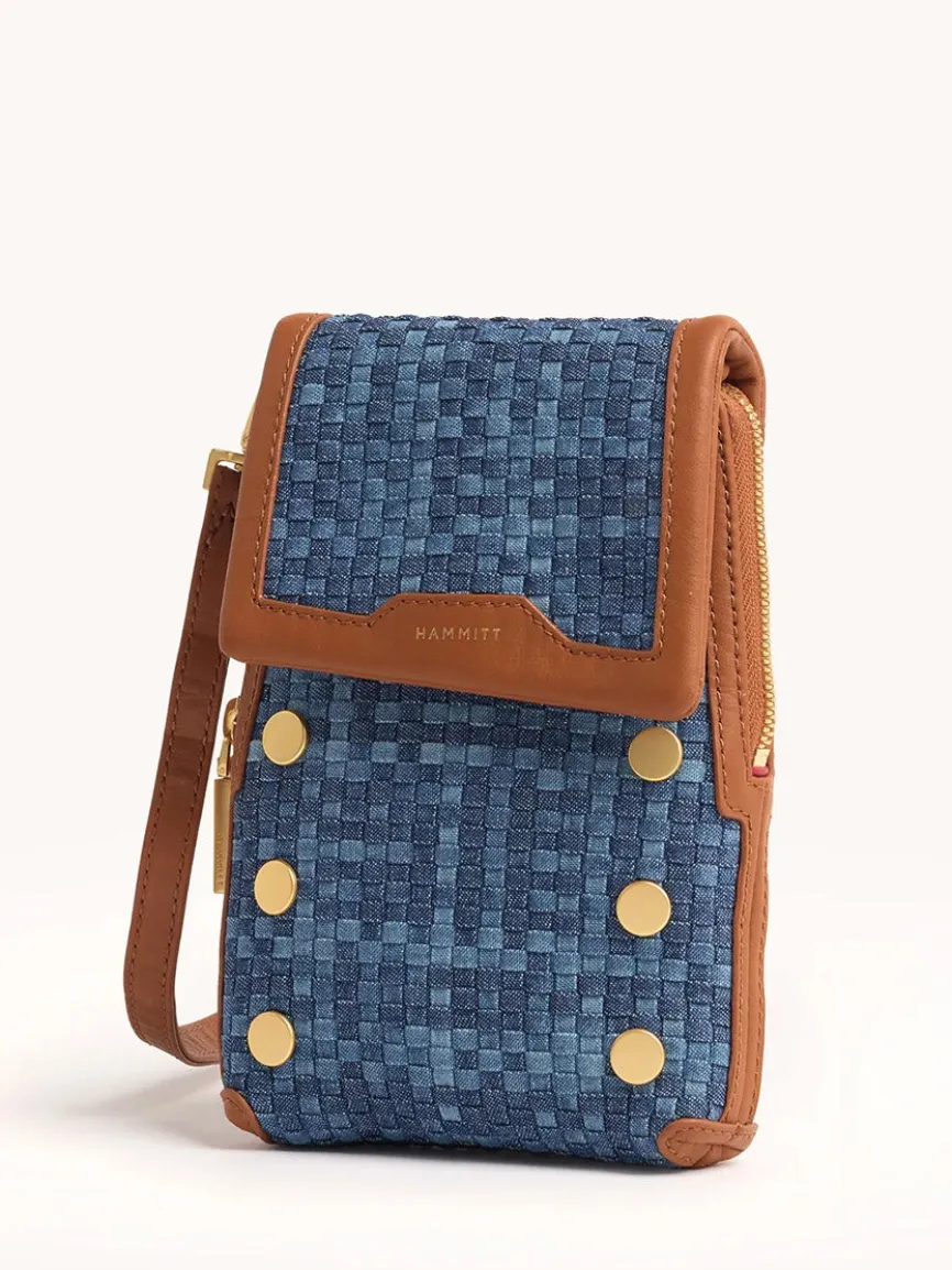 Hammitt Los Angeles VIP Mobile in Mosaic Denim/Brushed Gold