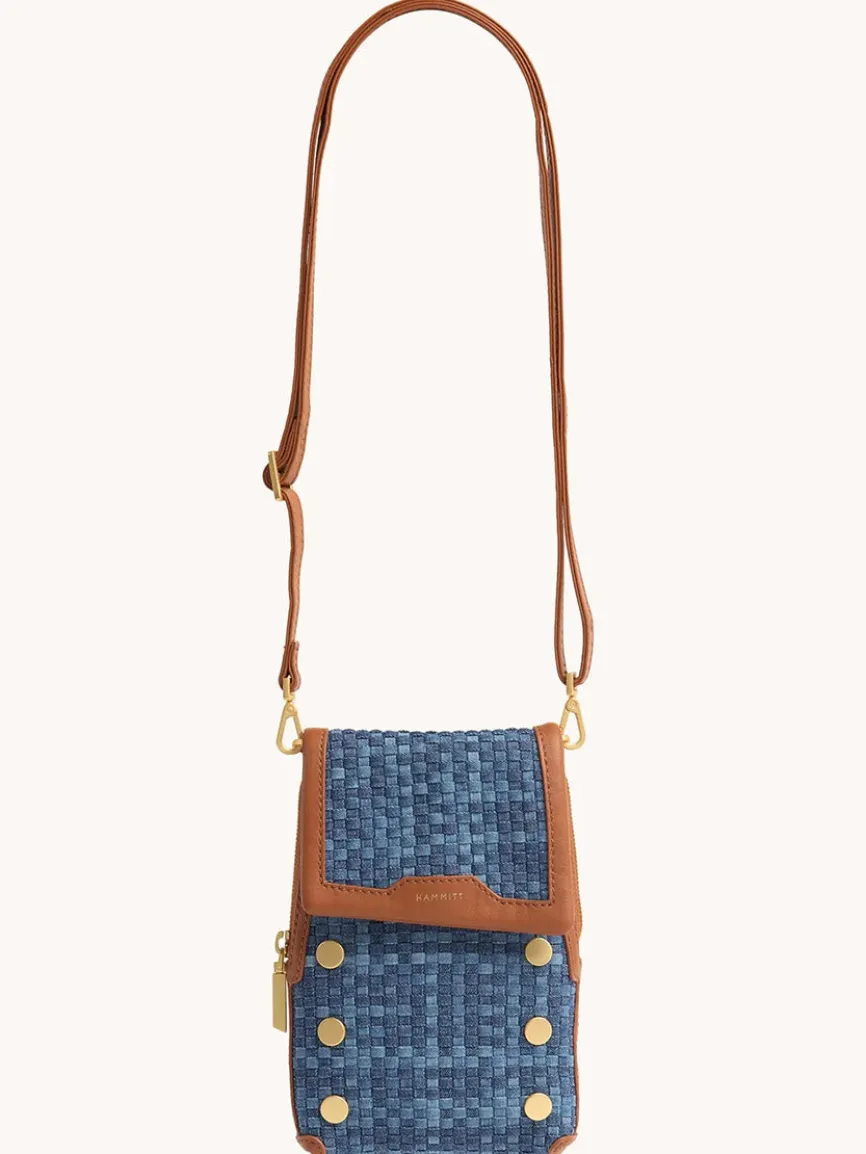 Hammitt Los Angeles VIP Mobile in Mosaic Denim/Brushed Gold