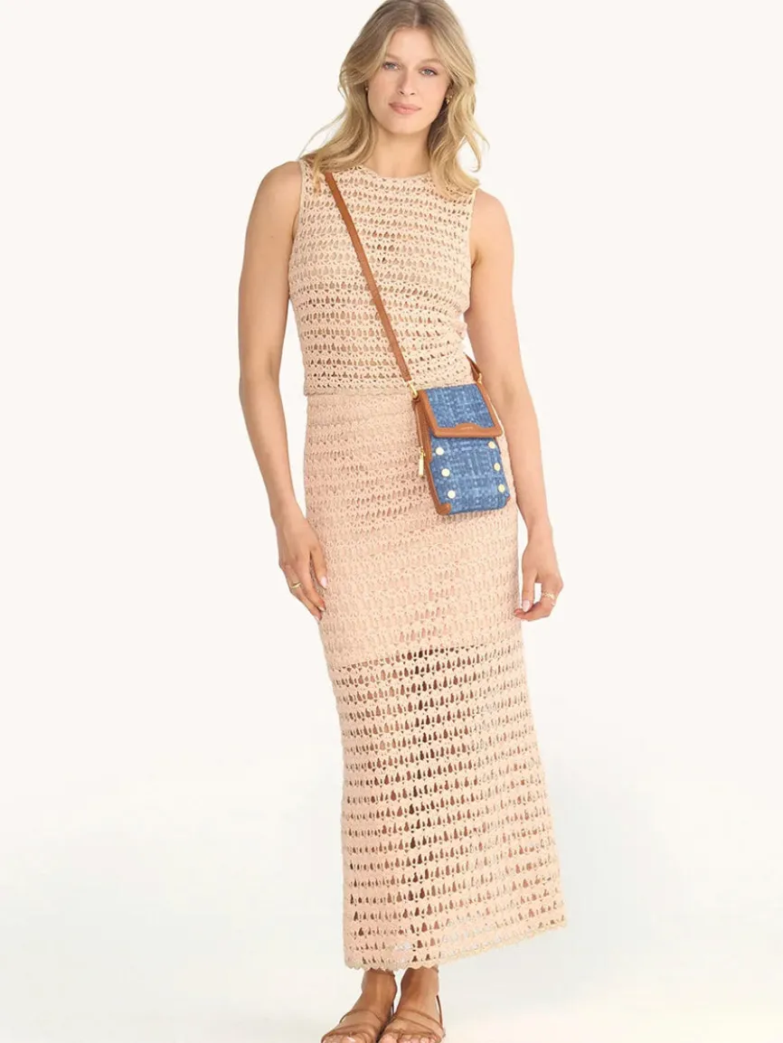 Hammitt Los Angeles VIP Mobile in Mosaic Denim/Brushed Gold