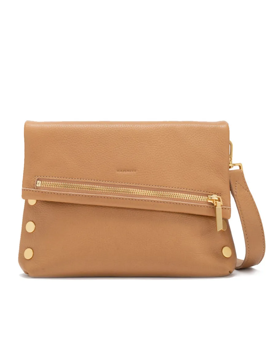 Hammitt Los Angeles VIP Medium Clutch in Toast Tan/Brushed Gold