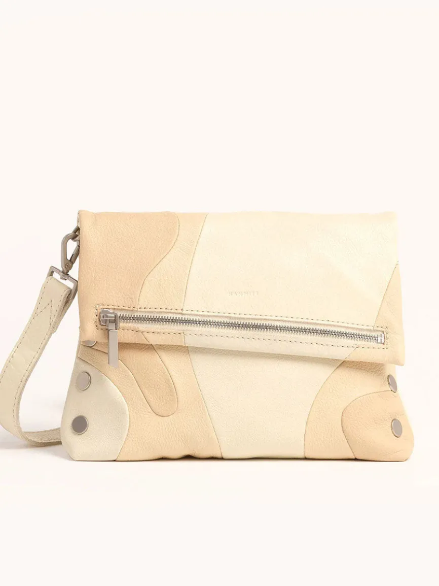 Hammitt Los Angeles VIP Medium Clutch in Coastal Cream/Brushed Silver