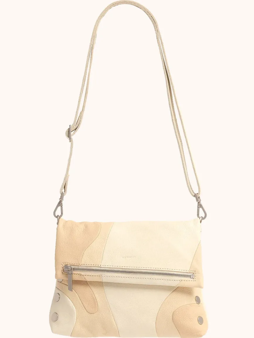 Hammitt Los Angeles VIP Medium Clutch in Coastal Cream/Brushed Silver