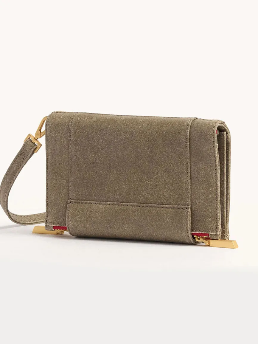Hammitt Los Angeles Levy Clutch in Pewter/Brushed Gold