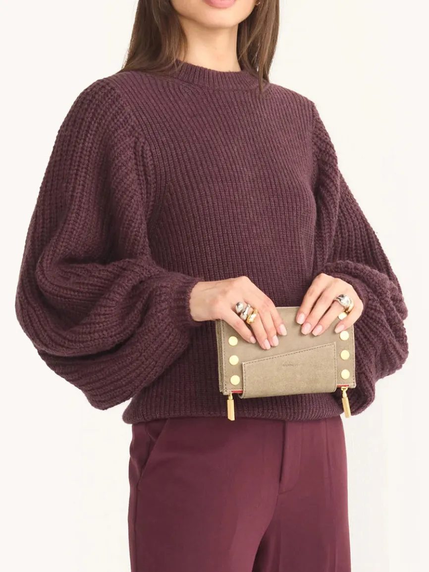 Hammitt Los Angeles Levy Clutch in Pewter/Brushed Gold