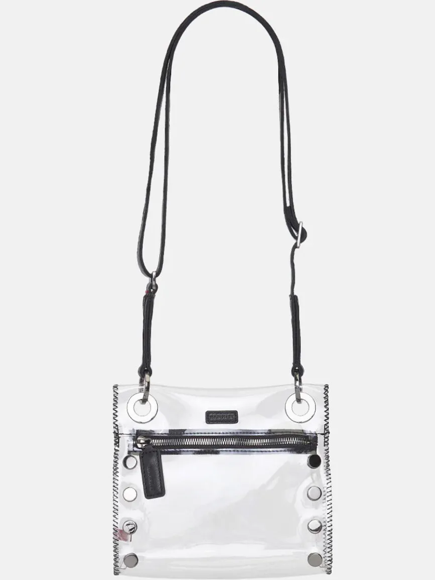 Hammitt Los Angeles Tony Small Crossbody Bag in Clear Black/Gunmetal