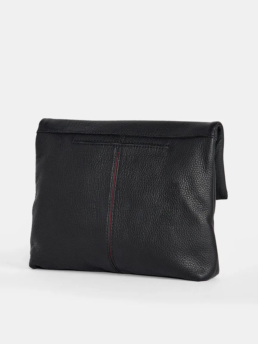 Hammitt Los Angeles VIP Medium Clutch in Black/Gunmetal