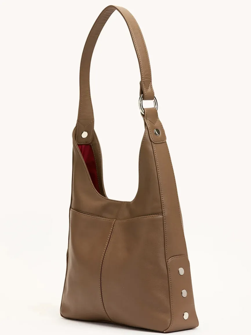 Hammitt Los Angeles Tim Med Hobo in Dune/Silver