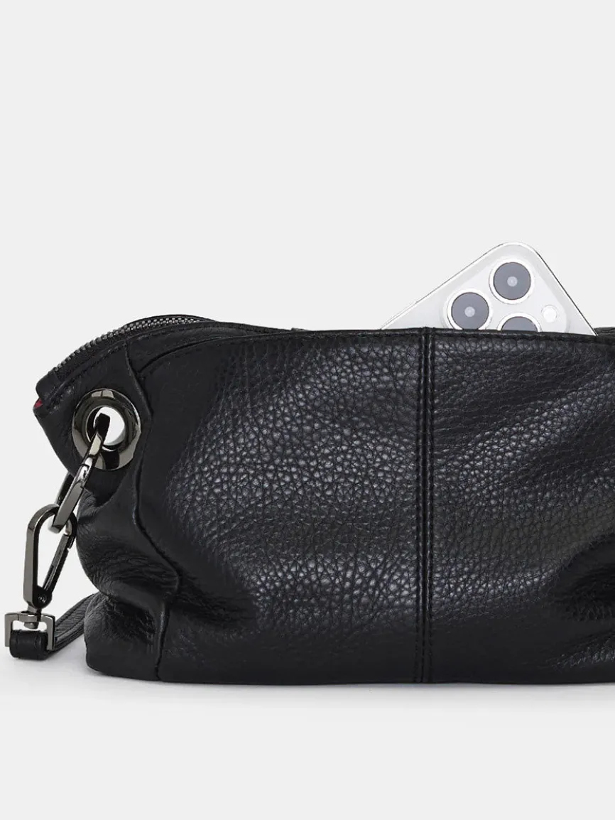 Hammitt Los Angeles Daniel Crossbody Clutch Small in Black/Gunmetal