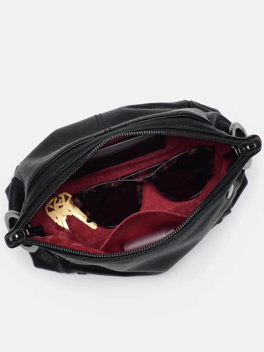 Hammitt Los Angeles Daniel Crossbody Clutch Small in Black/Gunmetal