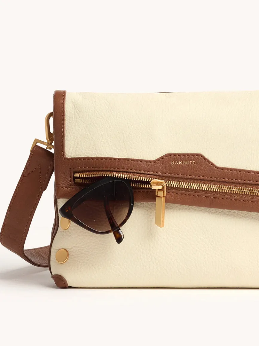 Hammitt Los Angeles VIP Medium Clutch in Courtyard Cream/Brushed Gold