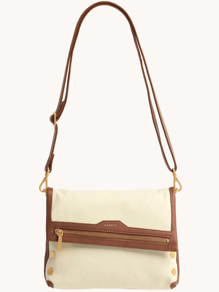 Hammitt Los Angeles VIP Medium Clutch in Courtyard Cream/Brushed Gold
