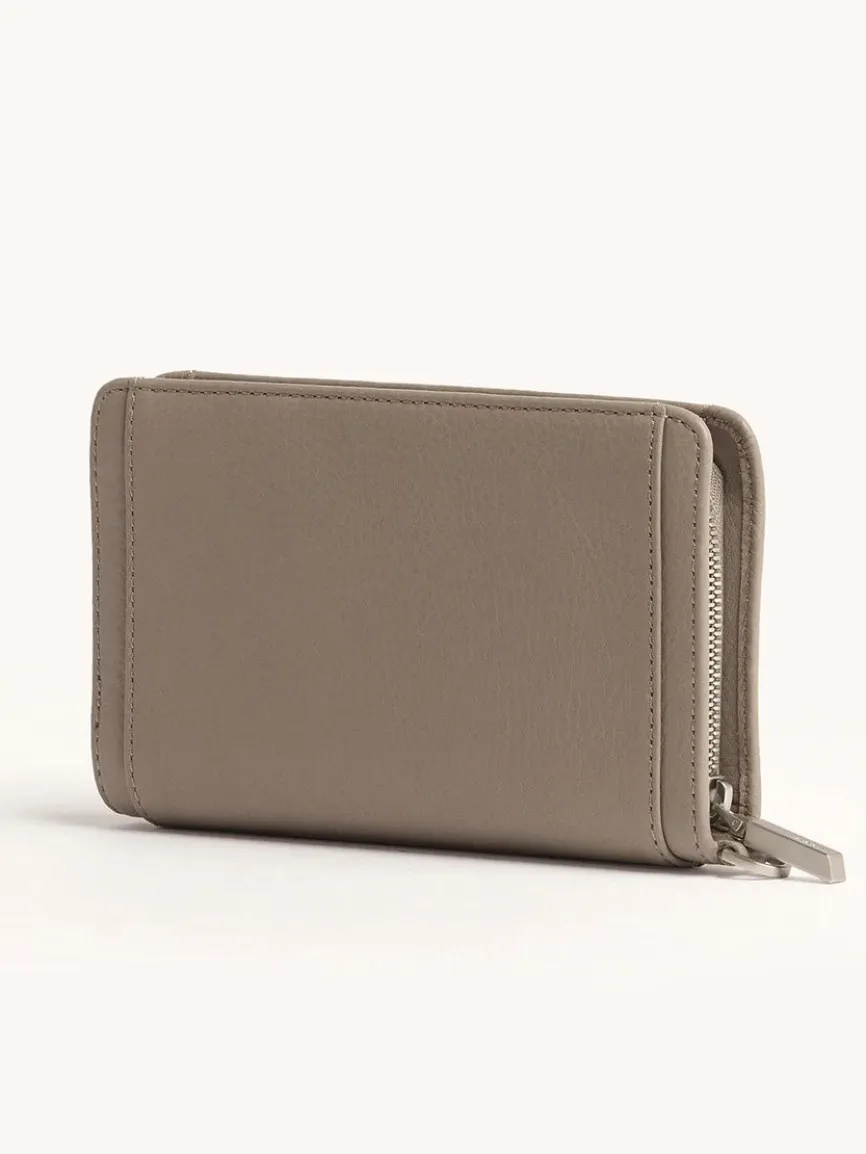 Hammitt Los Angeles Bryant Wallet in Pewter Pebble/Brushed Silver