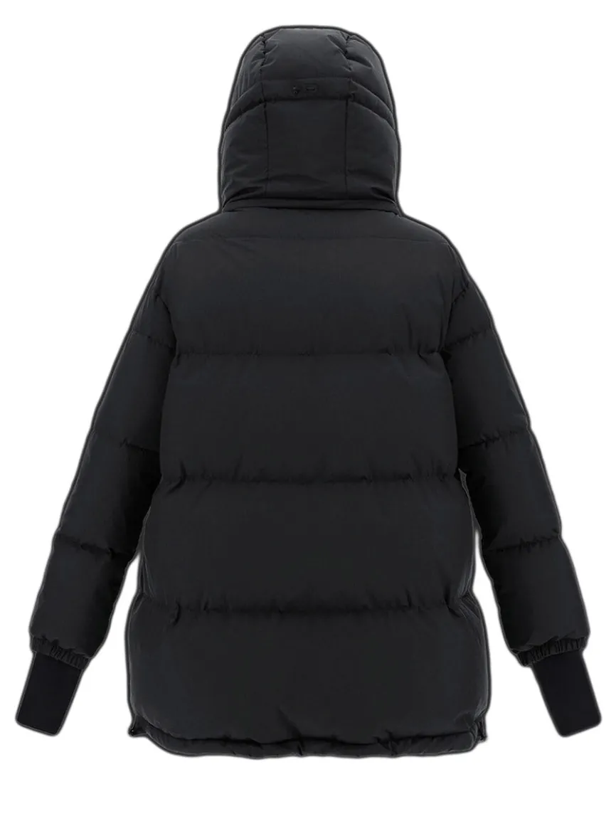 Herno Laminar Oversize Gore-Tex Windstopper Coat in Black