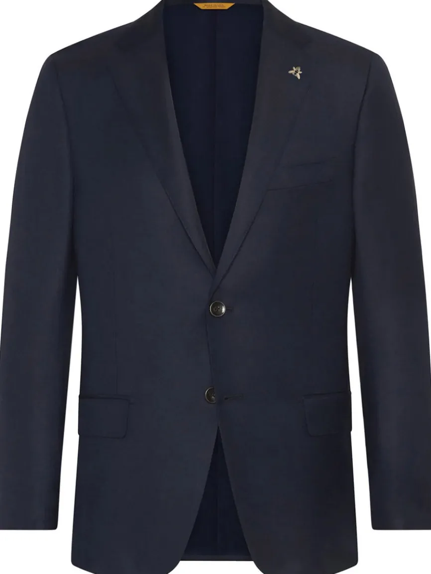 Hickey Freeman (Heritage Gold) Navy Traveler Honey Way Blazer