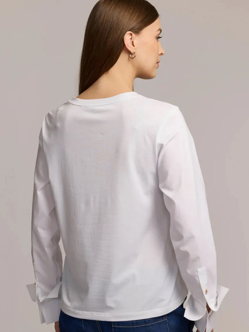 Hinson Wu Reagen Long Sleeve Foundation Layer in White