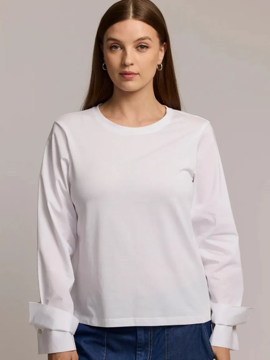 Hinson Wu Reagen Long Sleeve Foundation Layer in White