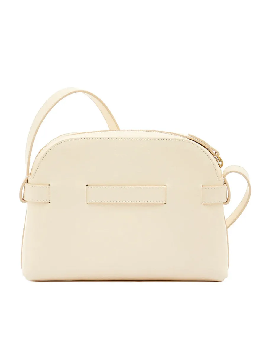 Il Bisonte Elisa Crossbody in White Cowhide Leather