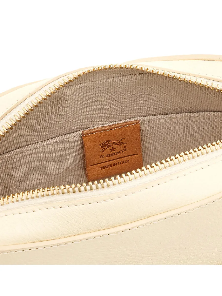 Il Bisonte Elisa Crossbody in White Cowhide Leather