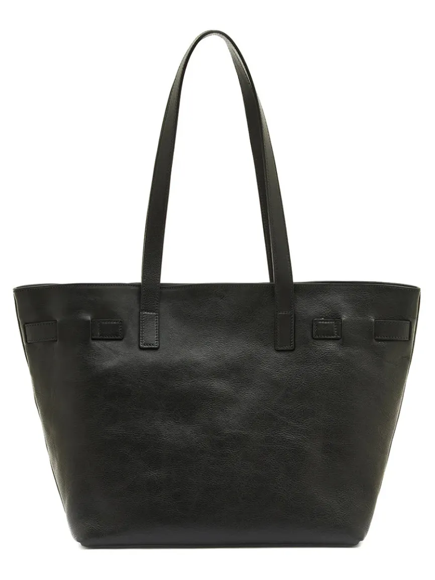 Il Bisonte Elisa Tote in Black Cowhide Leather