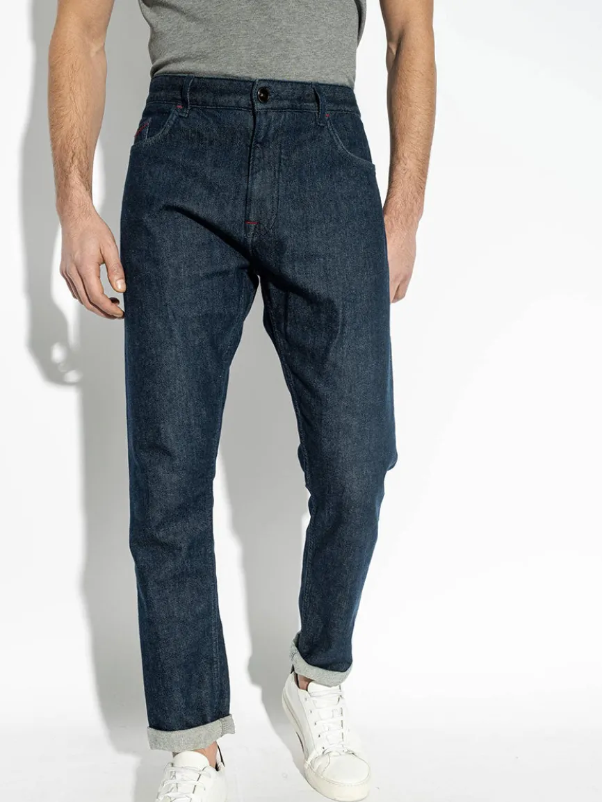 Isaia Barchetta Jean in Dark Indigo