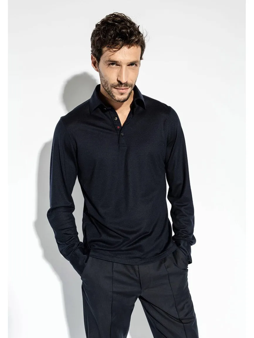 Isaia Evening Polo in Navy