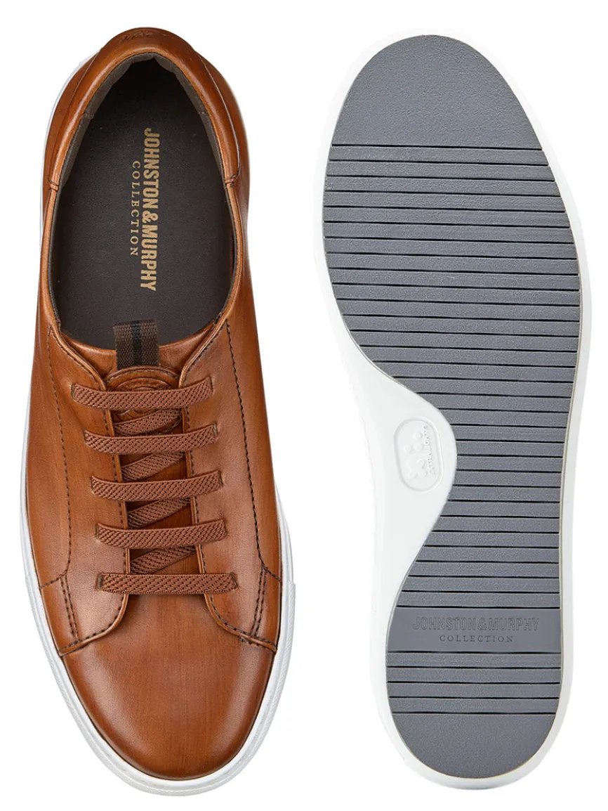 J & M Collection Anson Lace-to-Toe in Brown Hand-Stained Calfskin