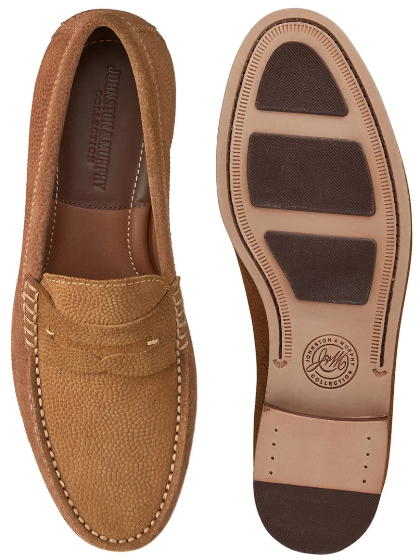 J & M Collection Baldwin Penny in Snuff English Suede