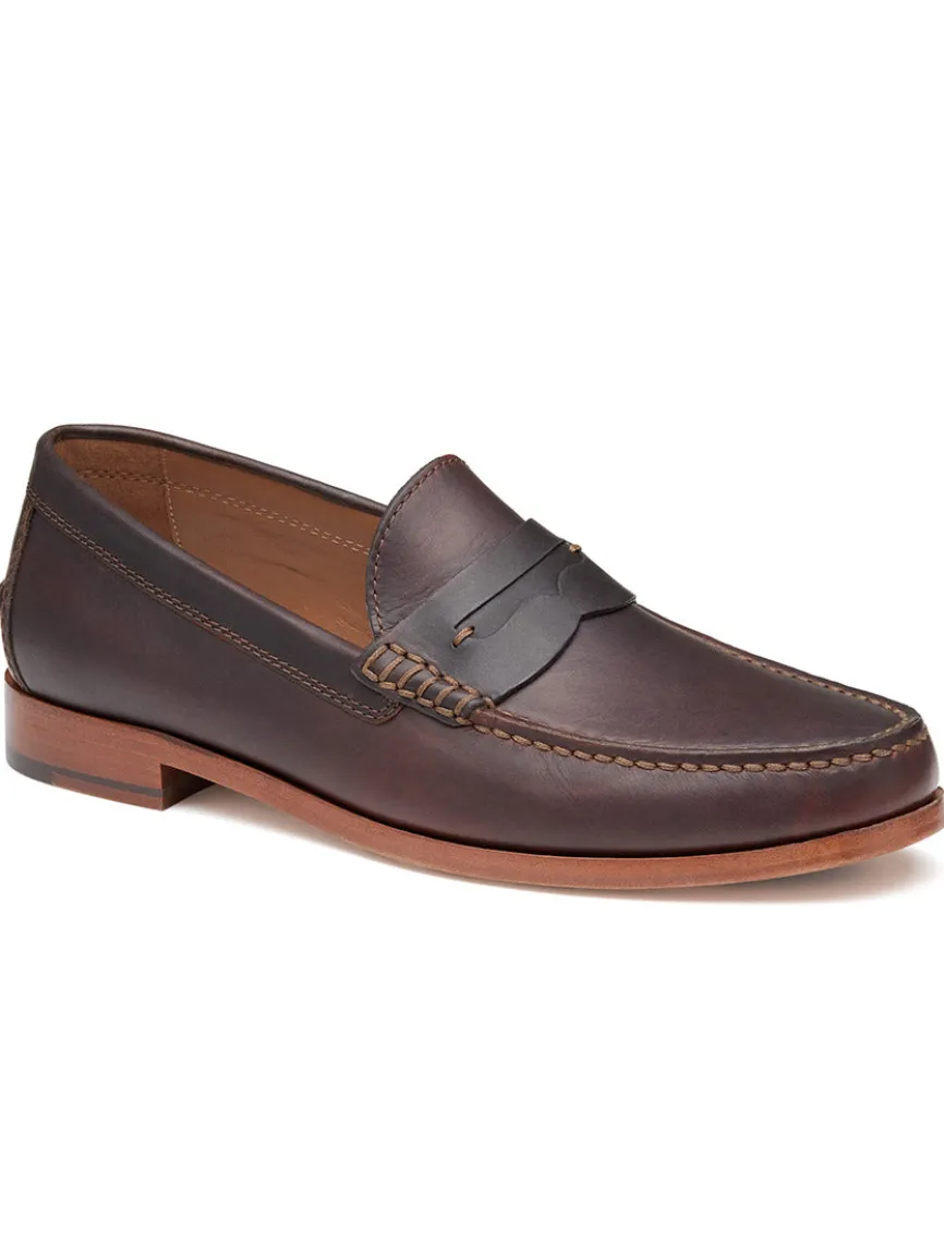 J & M Collection Baldwin Penny in Dark Brown English Full Grain