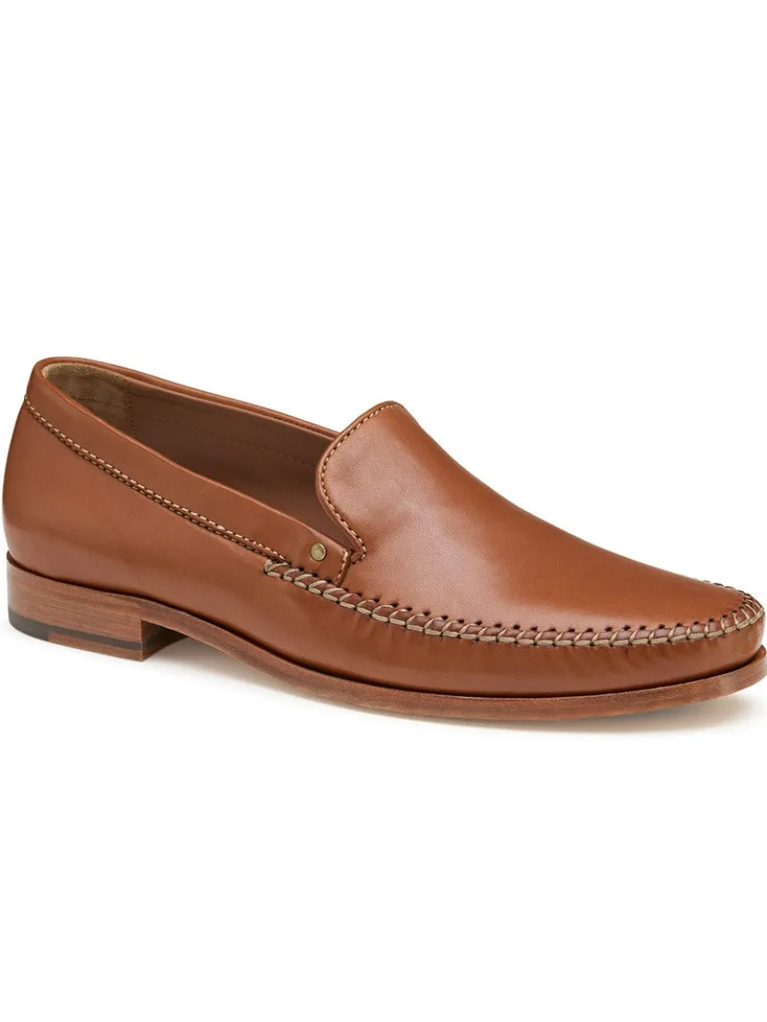 J & M Collection Baldwin Whipstitch Venetian in Cognac Sheepskin