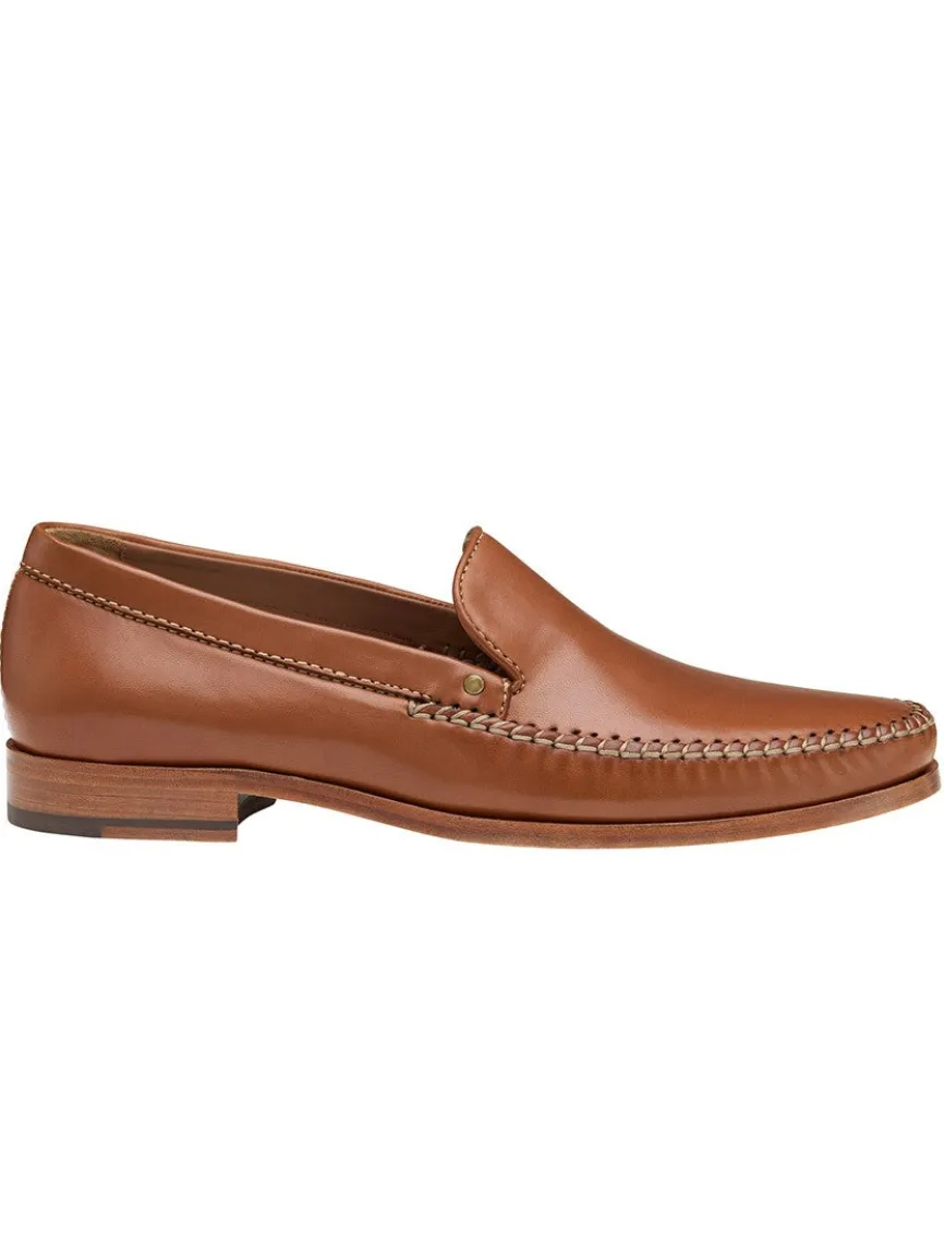 J & M Collection Baldwin Whipstitch Venetian in Cognac Sheepskin