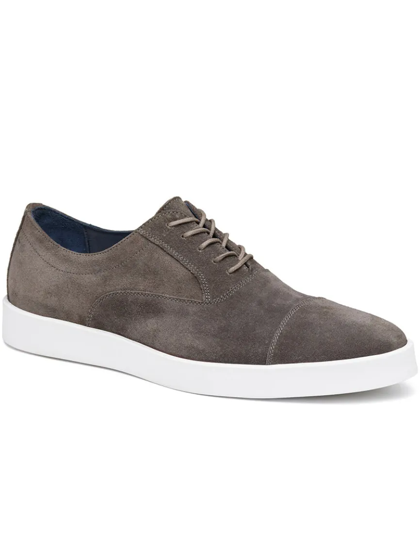 J & M Collection Bolivar Cap in Grey Italian Suede