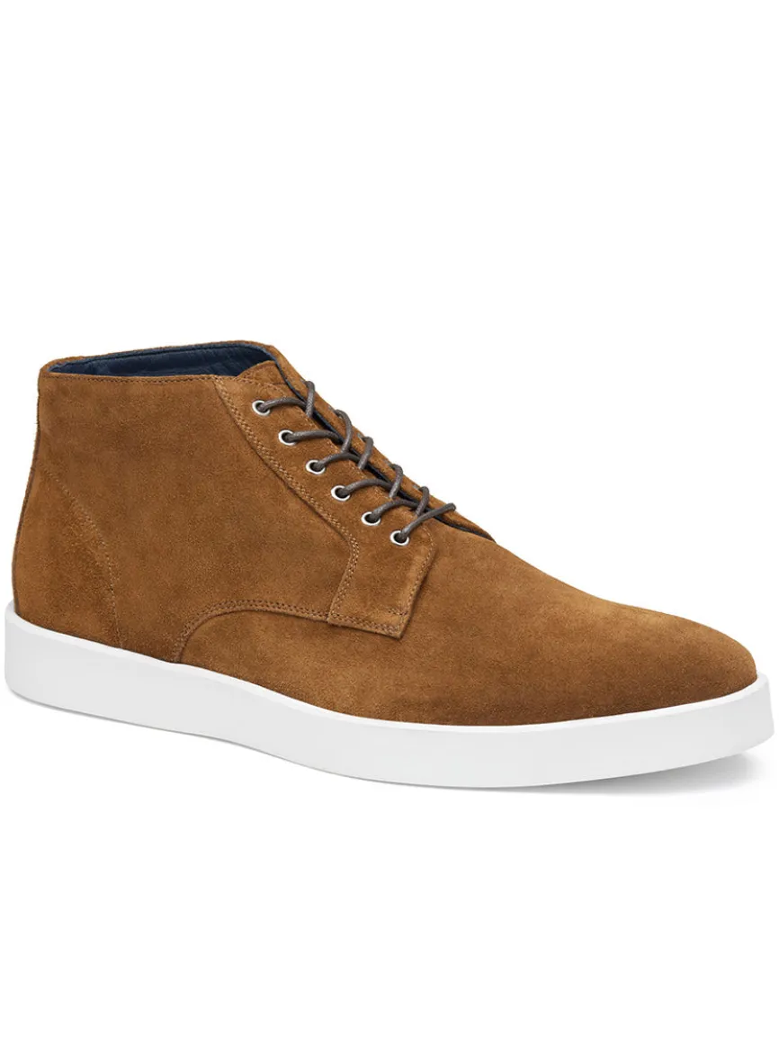 J & M Collection Bolivar Plain Toe Boot in Snuff Italian Suede