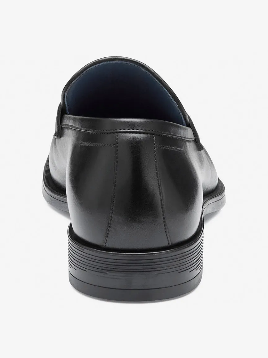 J & M Collection Flynch Braided Strap Loafer in Black Italian Calfskin