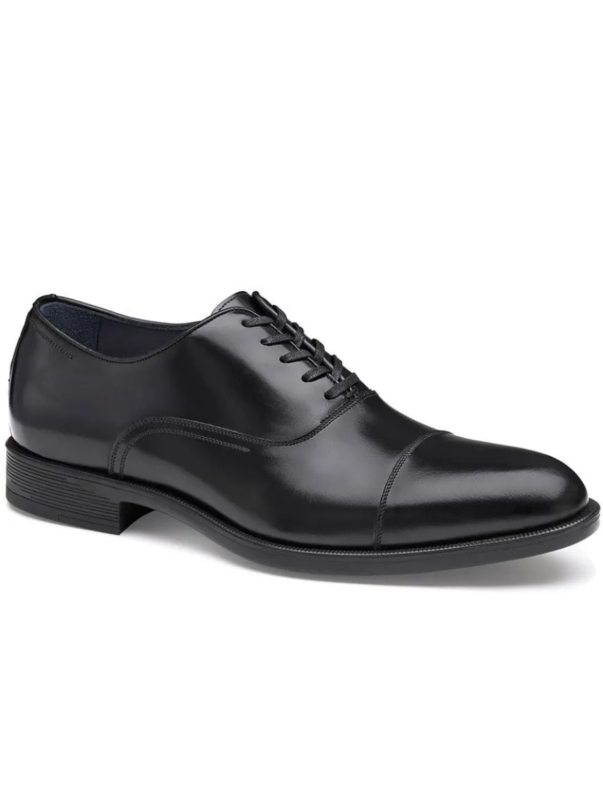 J & M Collection Flynch Cap Toe in Black Italian Calfskin