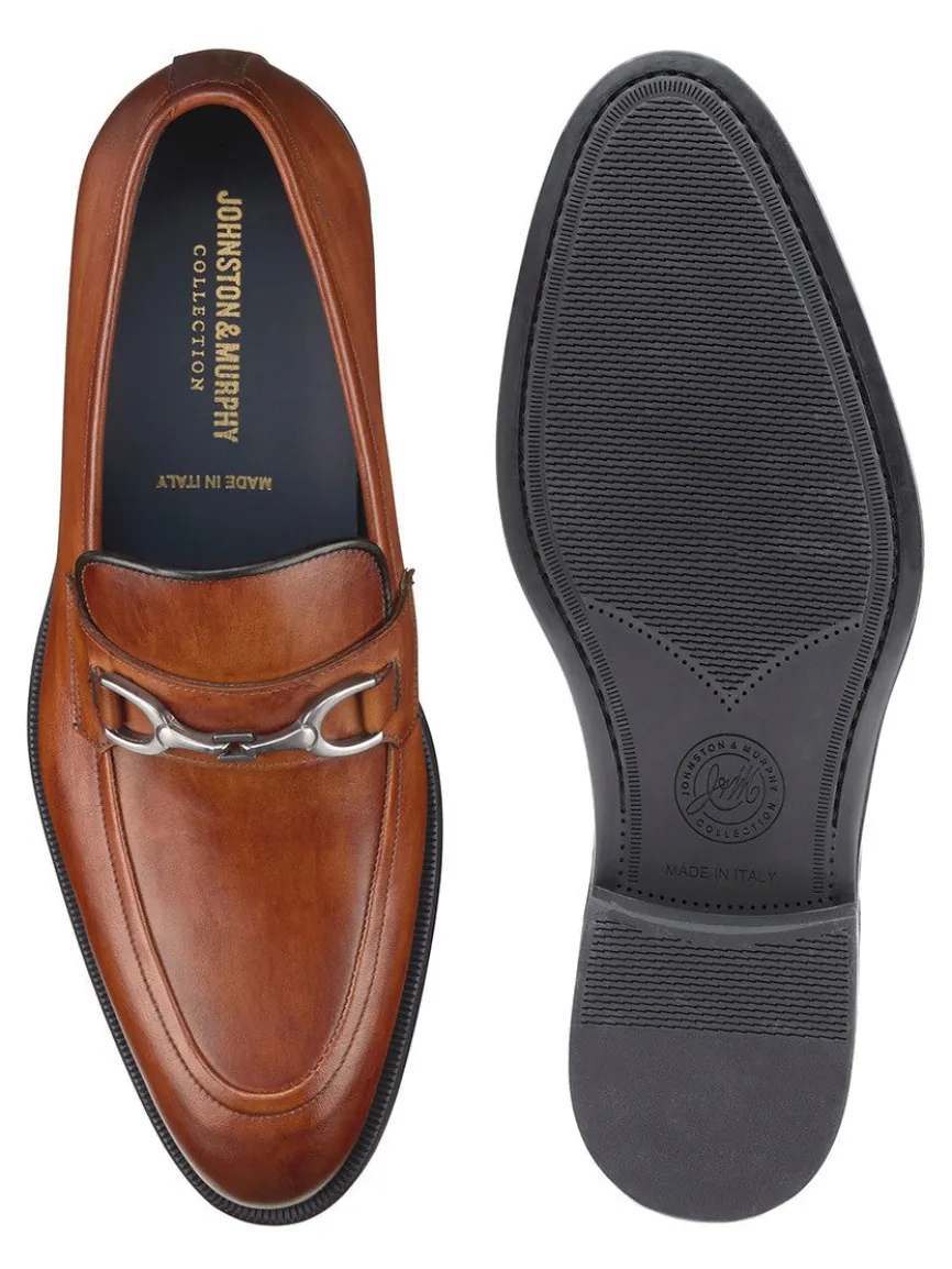 J & M Collection Flynch Bit in Tan Italian Calfskin