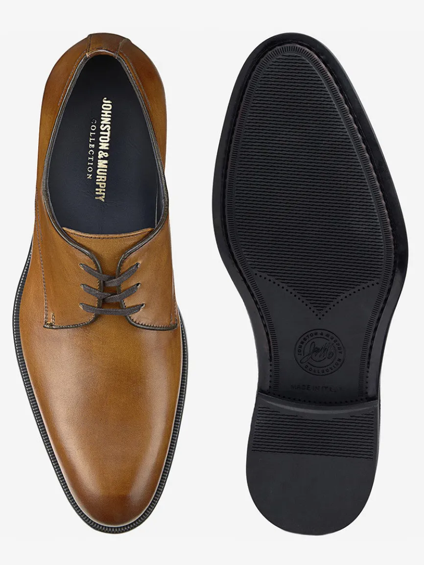 J & M Collection Flynch Plain Toe in Tan Italian Calfskin