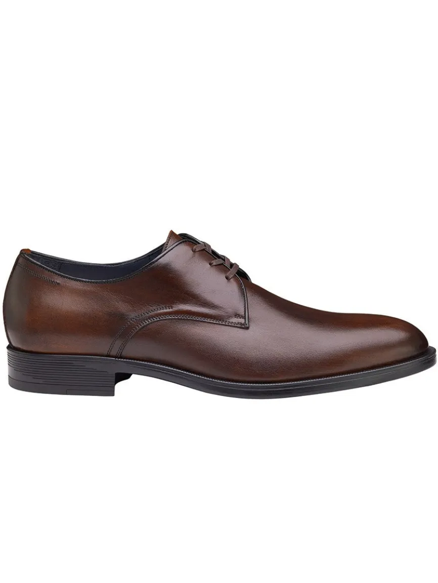 J & M Collection Flynch Cap Toe in Mahogany Italian Calfskin