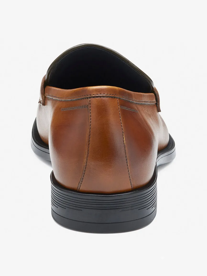 J & M Collection Flynch Braided Strap Loafer in Tan Italian Calfskin