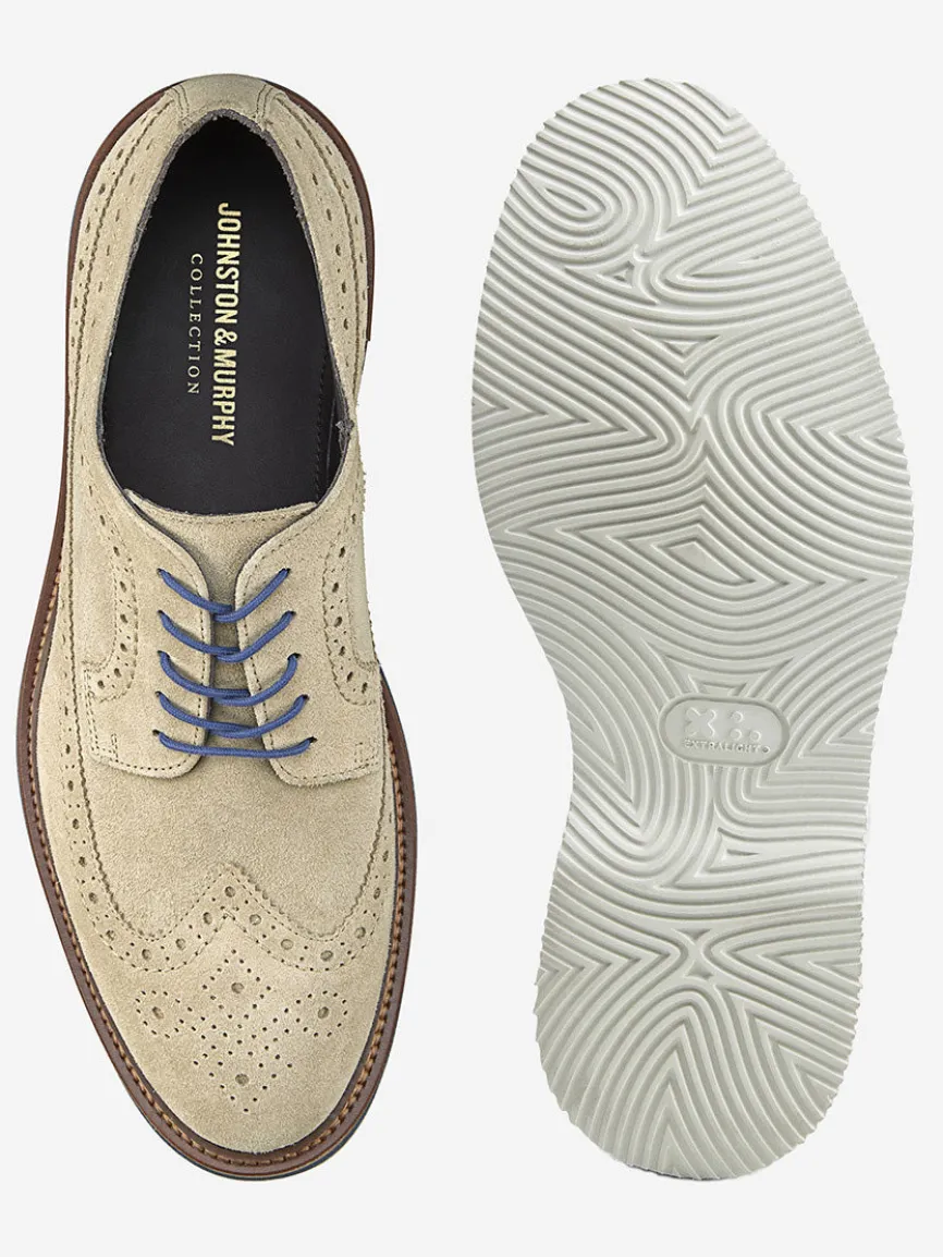 J & M Collection Jenson Longwing in Taupe Italian Suede