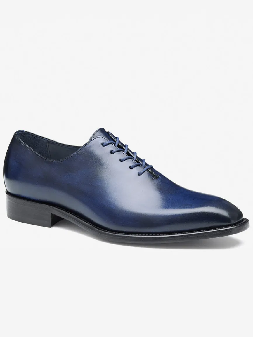 J & M Collection Larson Plain Toe in Navy Italian Calfskin