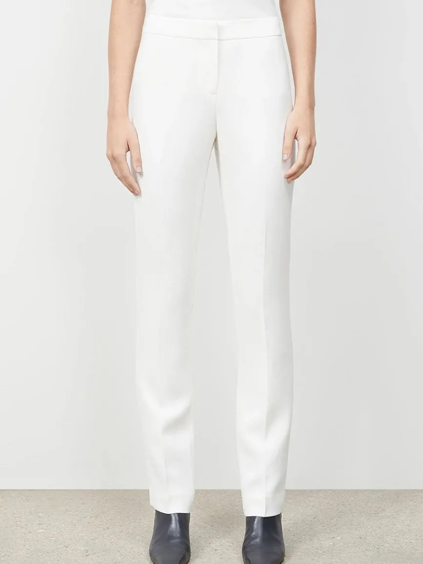 Lafayette 148 New York Finesse Crepe Barrow Pant in Cloud