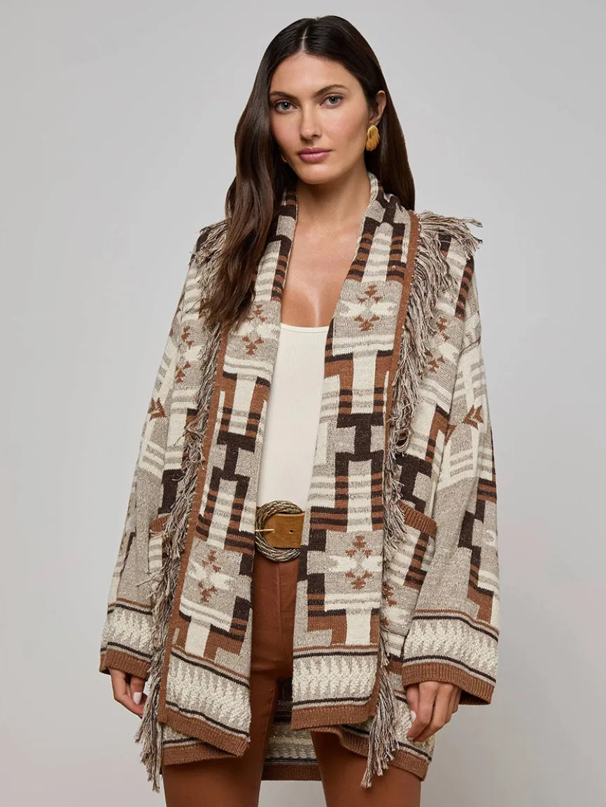 L'Agence Jair Cardigan in Natural Multi