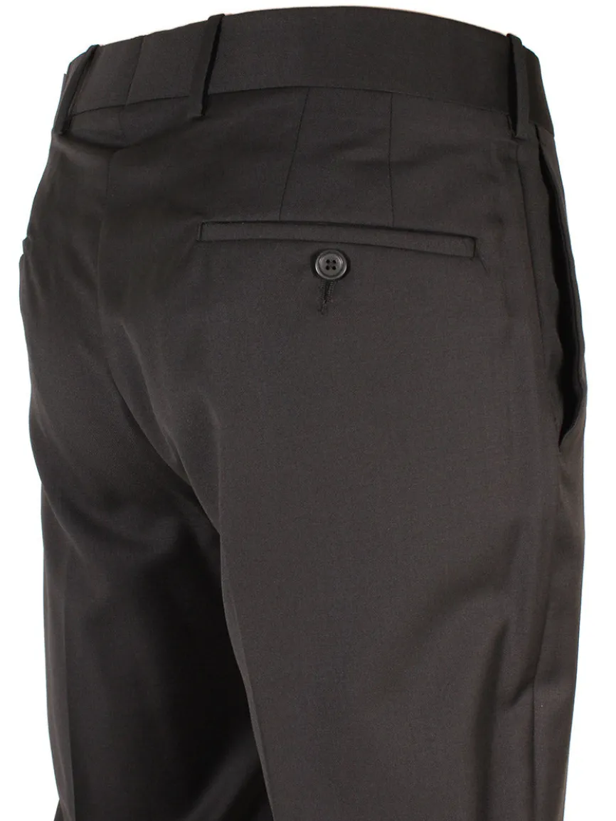 Larrimor's Collection Reda Super 130s Wool Trousers in Black